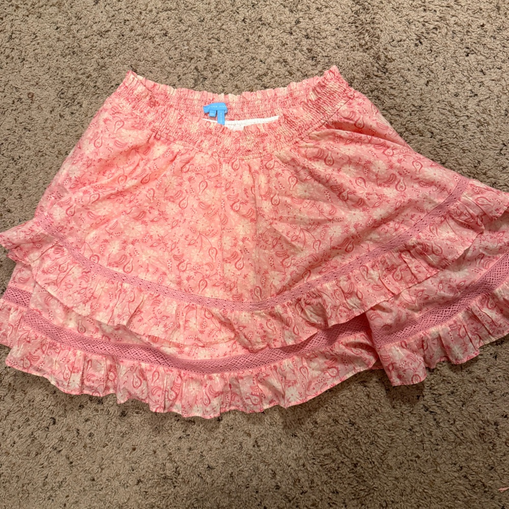 Draper James Paisley Pink Ruffled Women's Skirt